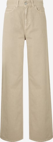 Carhartt WIP Wide Leg Farkut 'Jane' värissä beige: etupuoli