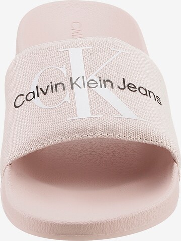 Saboți de la Calvin Klein Jeans pe roz