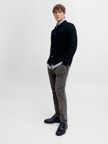 JACK & JONES Slim fit Chino trousers 'JPSTMarco' in Grey