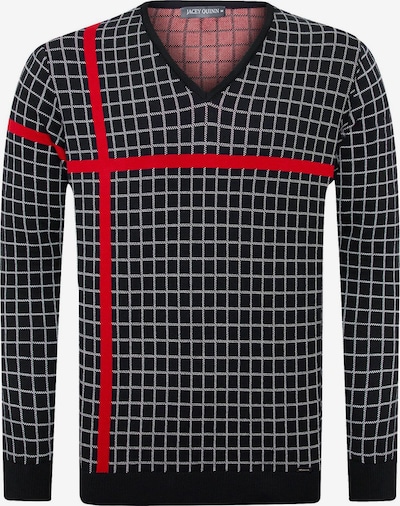 Jacey Quinn Pulover u crvena / crna / bijela, Pregled proizvoda