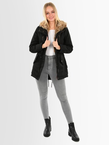 NAVAHOO Winter Jacket 'Winterjacke Diamond ' in Black