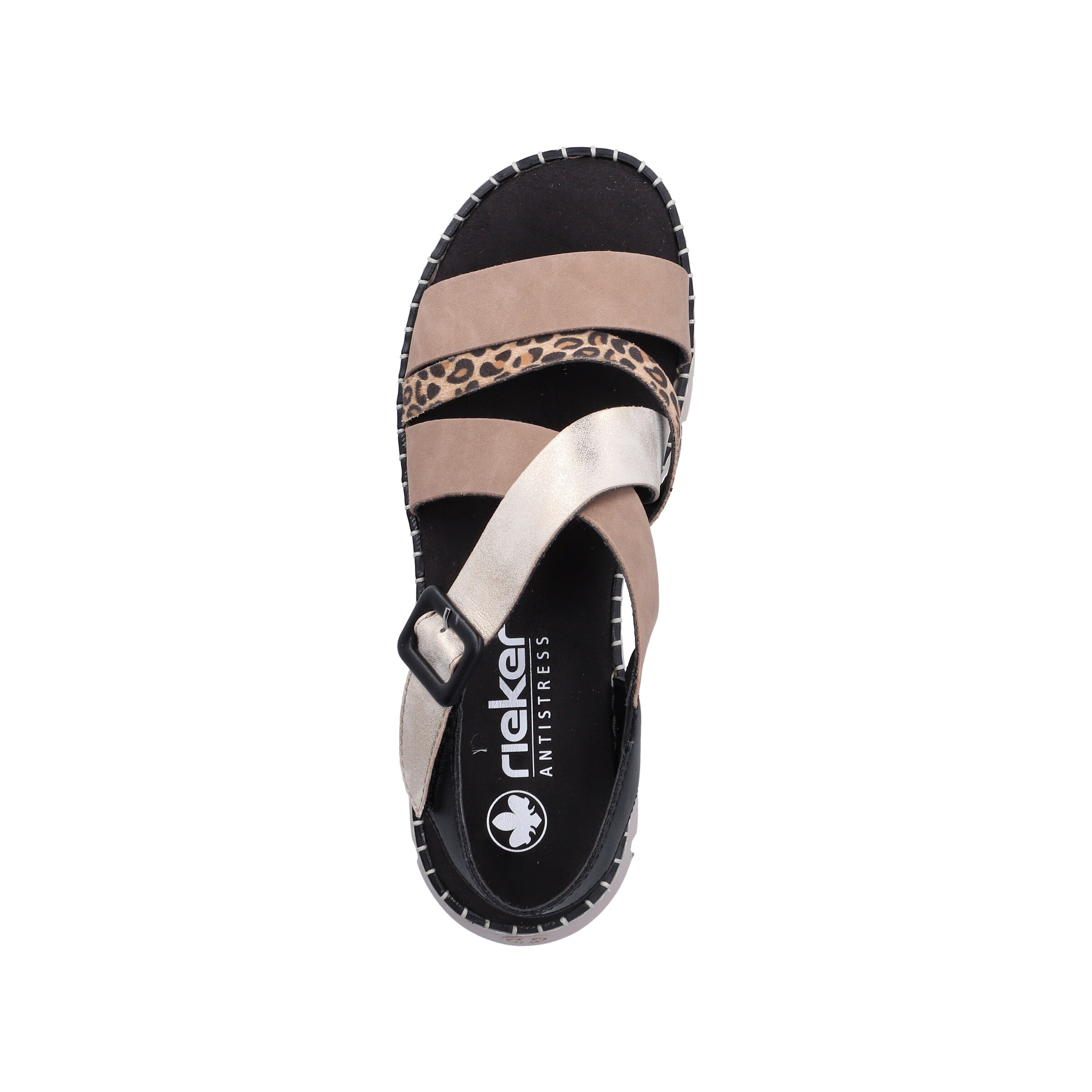 Rieker Strap Sandals 'V1063' in Silver