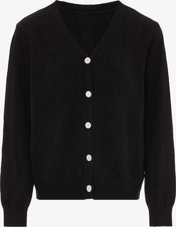 SANIKA Strickjacke in Schwarz: Vorderseite