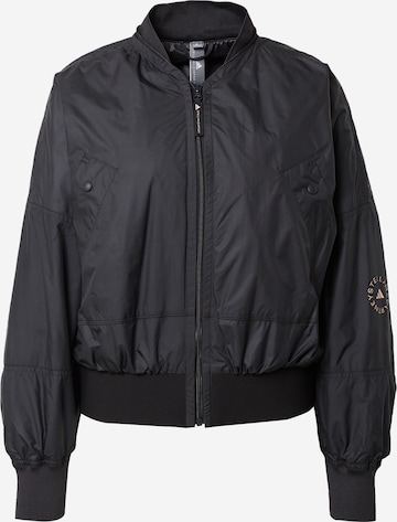 adidas by Stella McCartney Athletic Jacket in Black: front