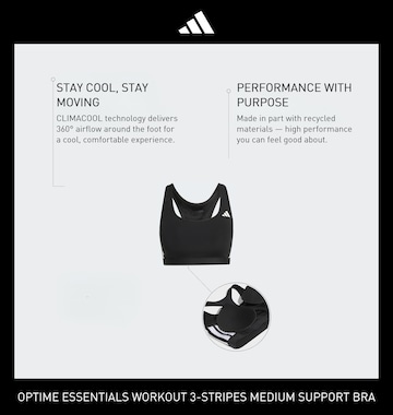 ADIDAS PERFORMANCE Bralette Sports bra in Black