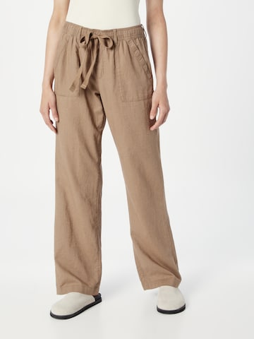 QS Loose fit Pants in Brown: front