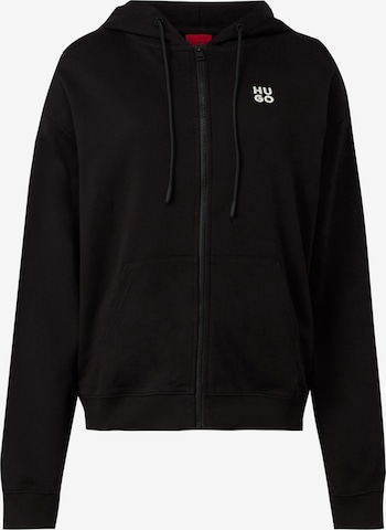 HUGO Sweatjacke 'Dalfine' in Schwarz: Vorderseite
