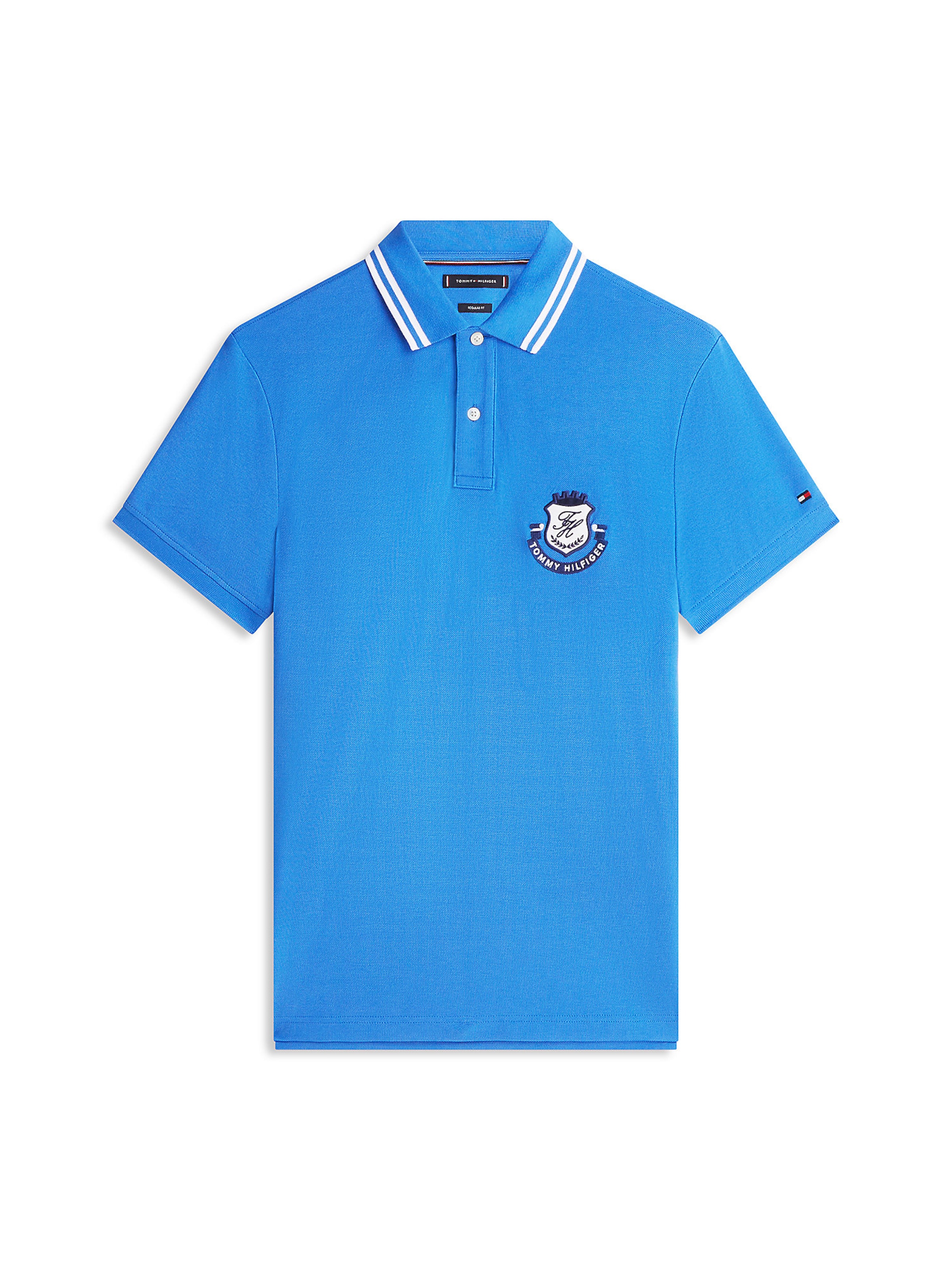 TOMMY HILFIGER Poloshirt in kobaltblau / schwarz / weiß, Produktansicht