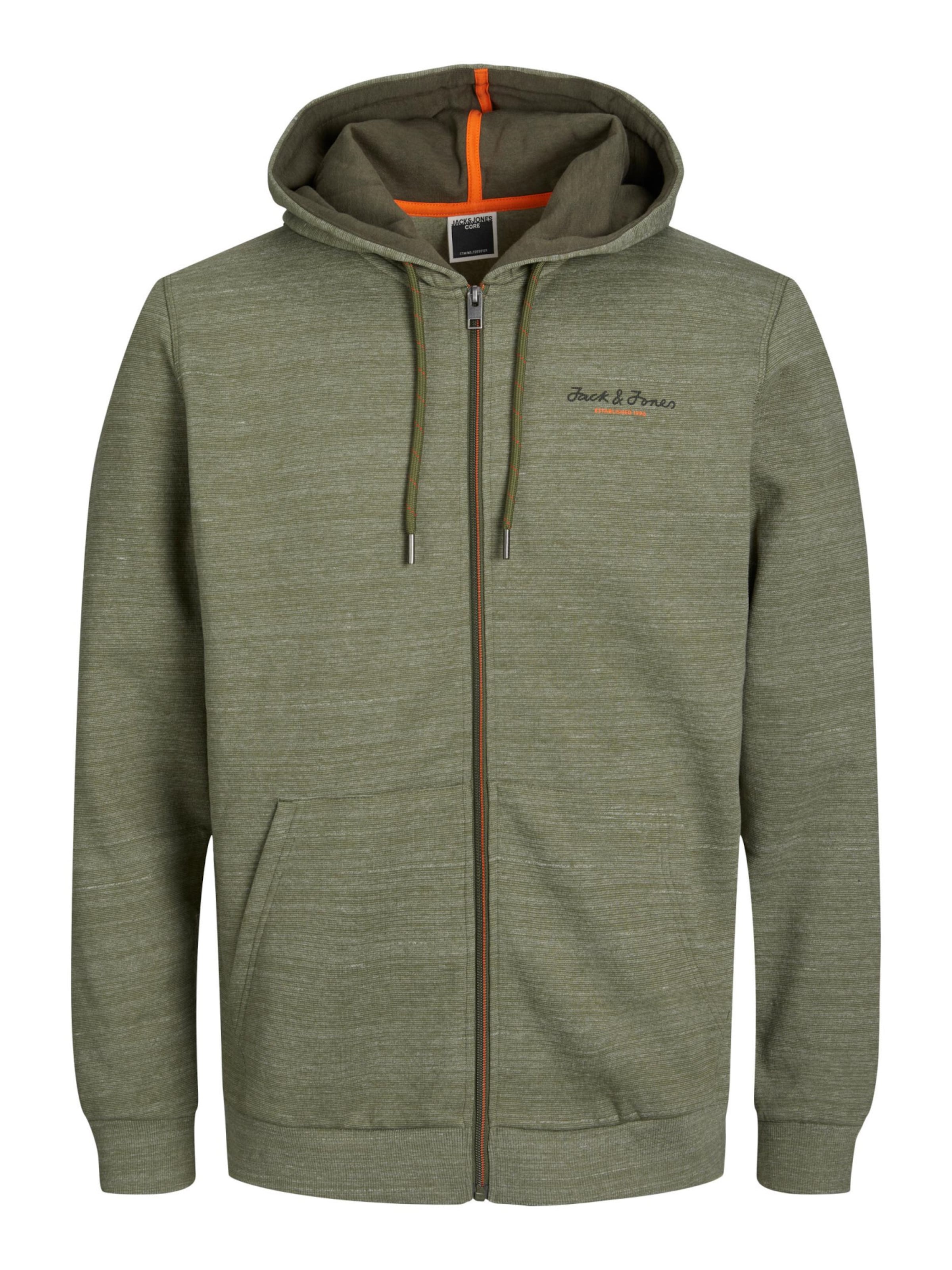 JACK & JONES Bluza rozpinana 'Berg' w kolorze zielony: przód