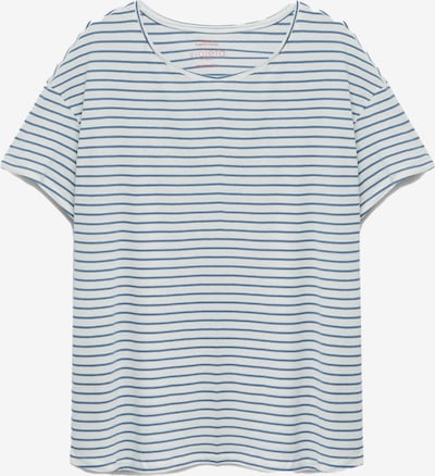 VIOLETA by Mango Shirt 'Easy' in de kleur Duifblauw / Wit, Productweergave