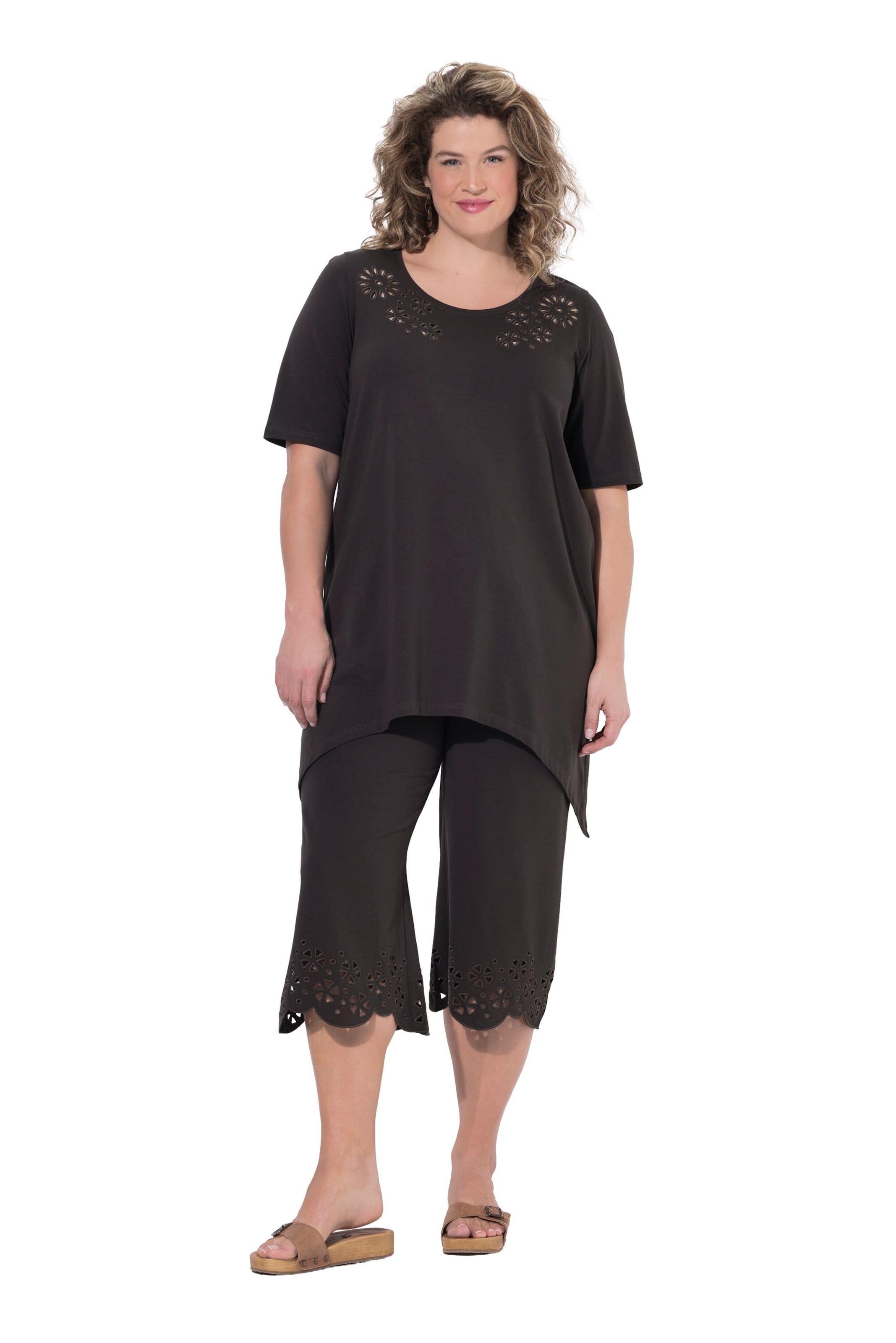 Ulla Popken - Camiseta en marrón: frente
