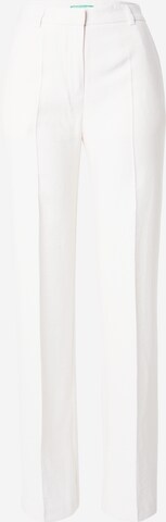 UNITED COLORS OF BENETTON Обычный Плиссированные брюки в Белый: спереди