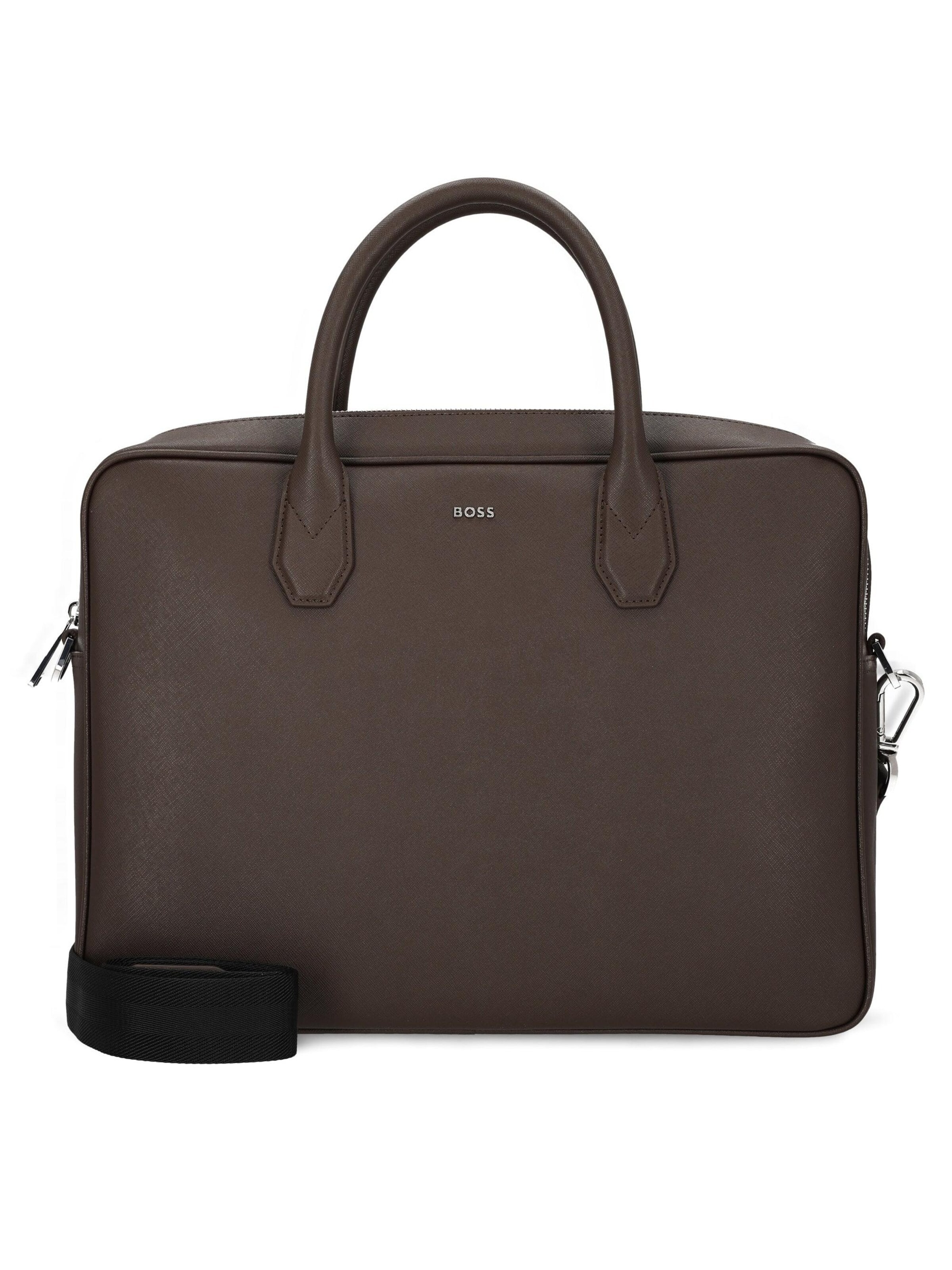 HUGO BOSS Laptop Bag 'Northon' in Brown: front