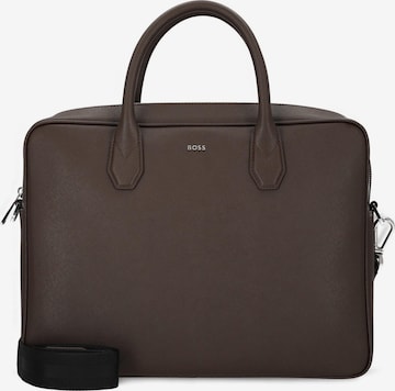 HUGO BOSS Laptop Bag 'Northon' in Brown: front