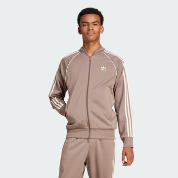 Giacca di felpa 'Adicolor Classics SST' di ADIDAS ORIGINALS in marrone: frontale