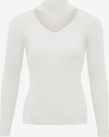 leo selection Sweater in White: front