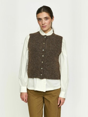 Gilet ' SRCamilla ' Soft Rebels en marron : devant