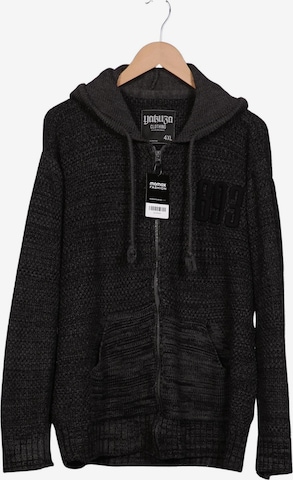 Yakuza Strickjacke 4XL in Grau: Vorderseite