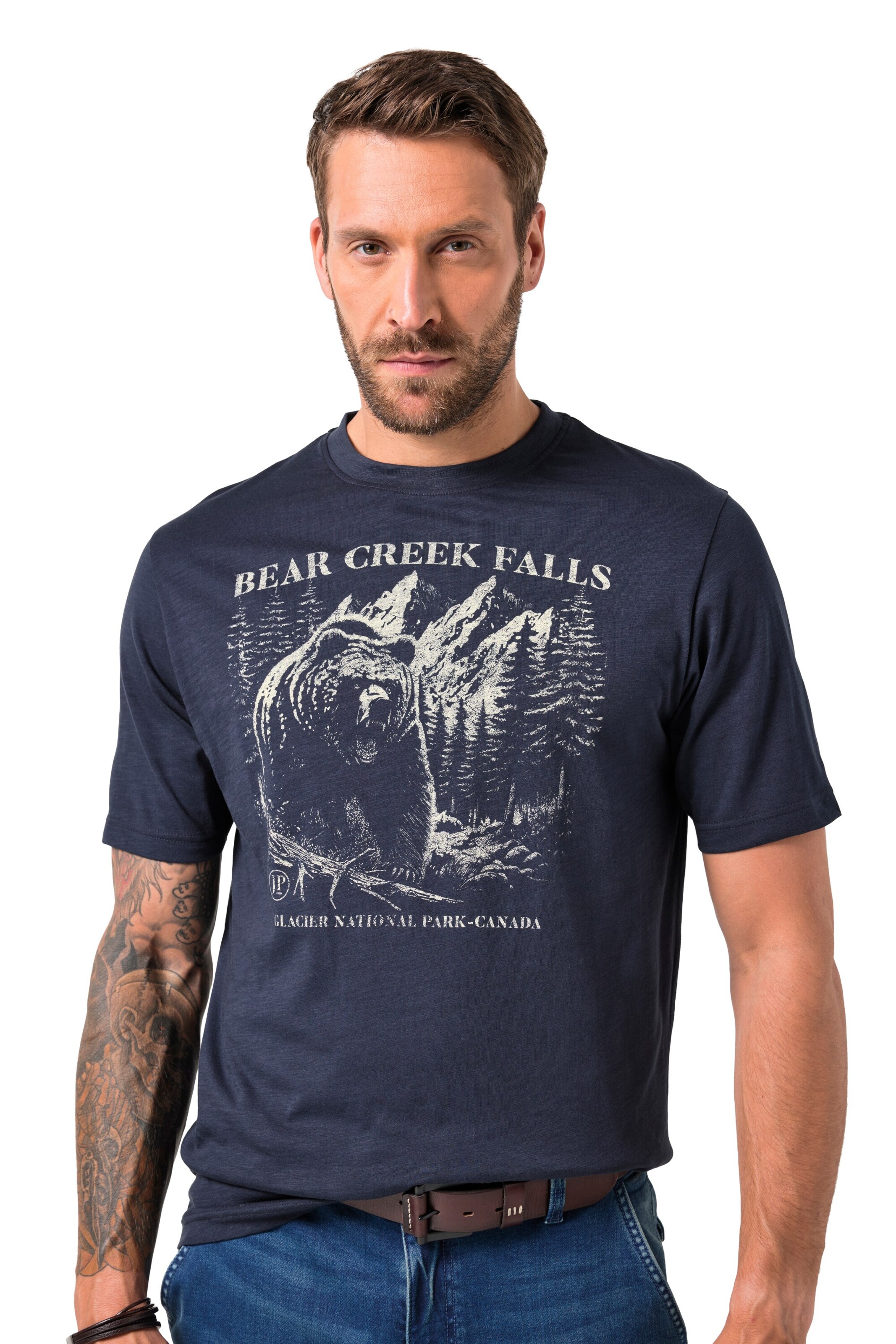 JP1880 Shirt in Blauw: voorkant