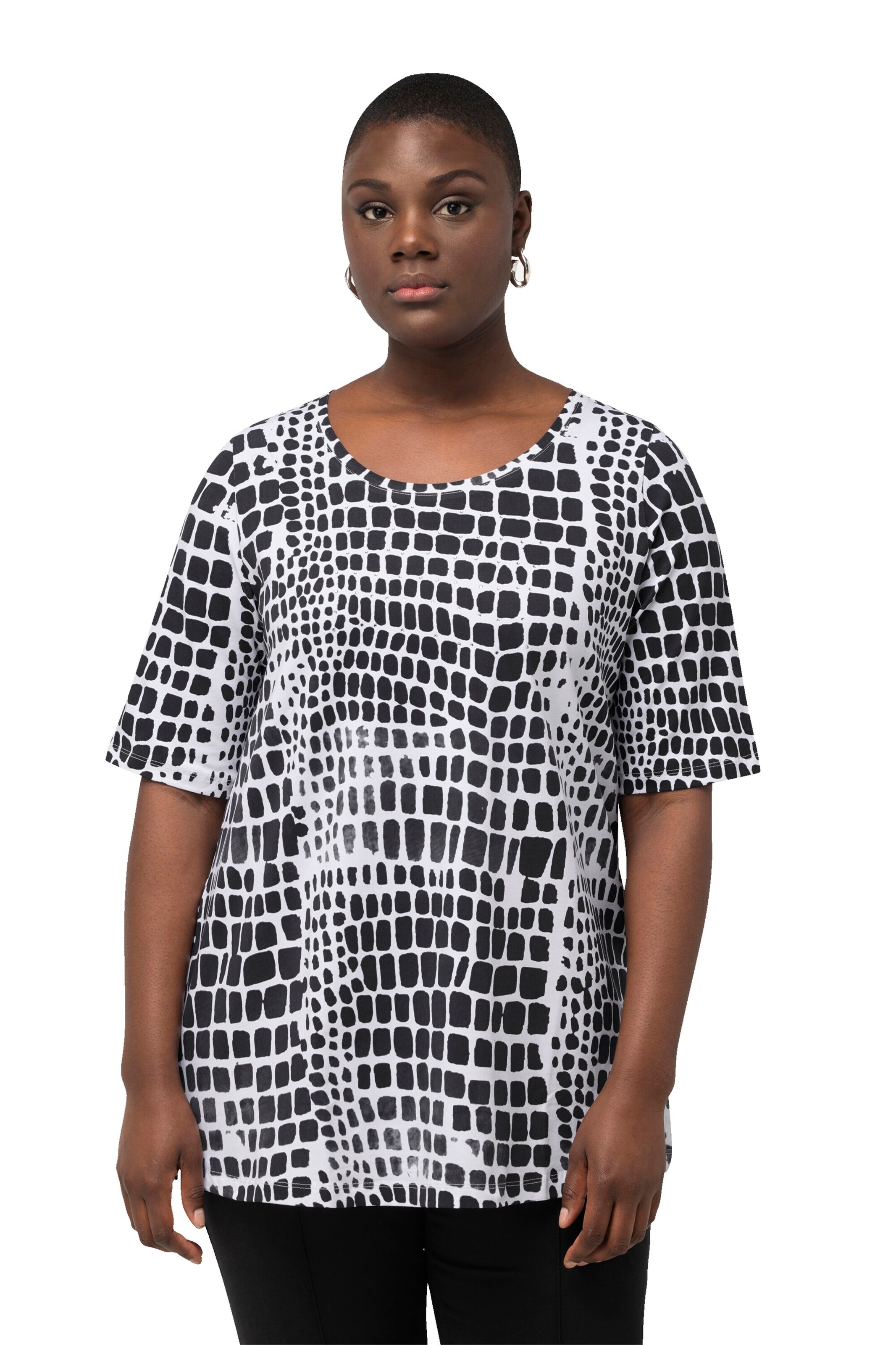 Ulla Popken Shirt in Black: front