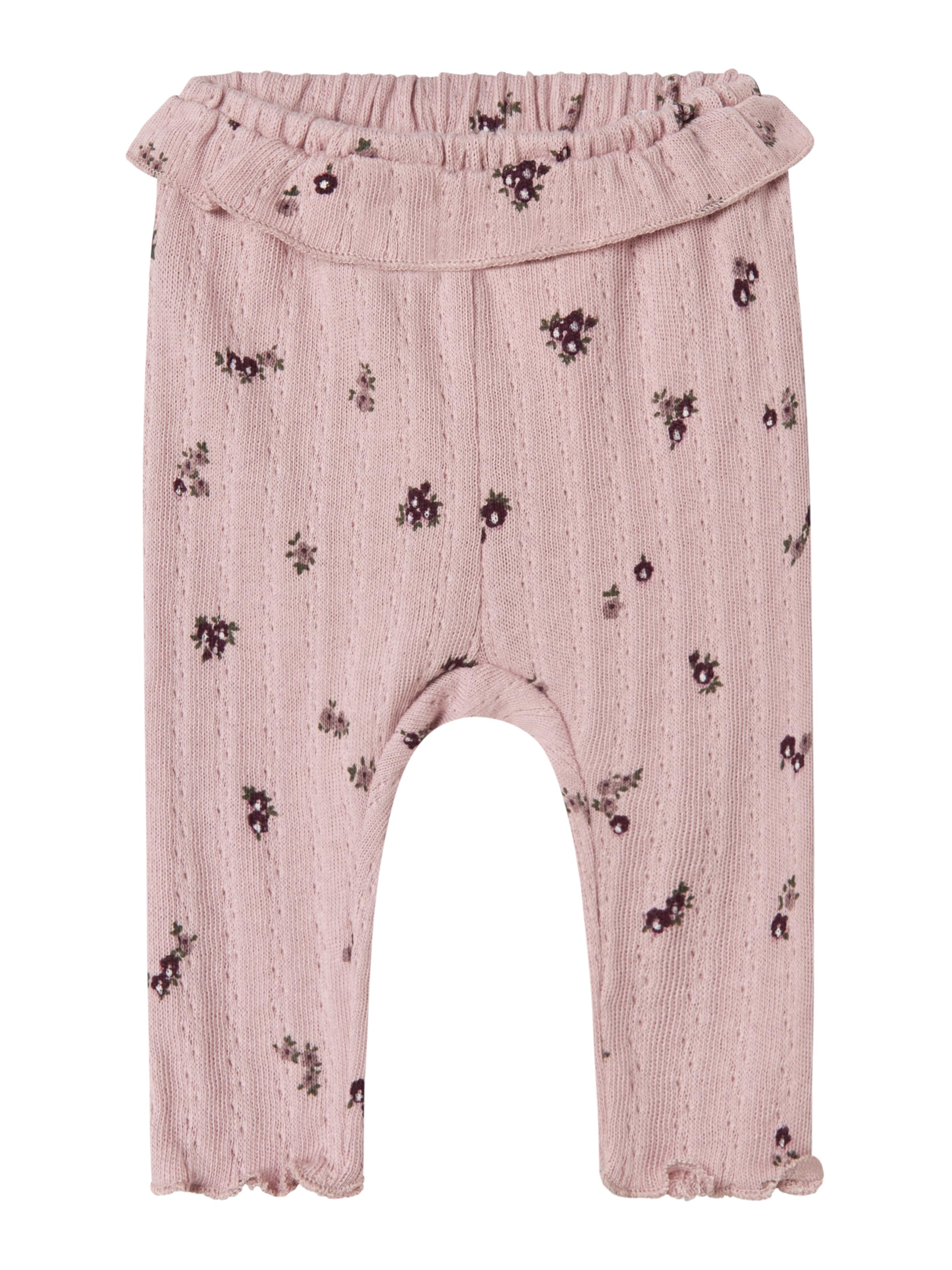 NAME IT - Skinny Leggings 'NBFLOWER' en lila: frente