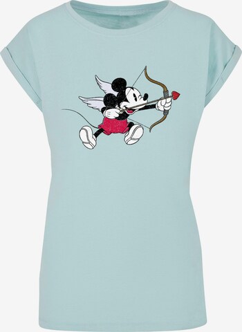 ABSOLUTE CULT T-Shirt 'Mickey Mouse - Love Cherub Vintage' in Blau: predná strana