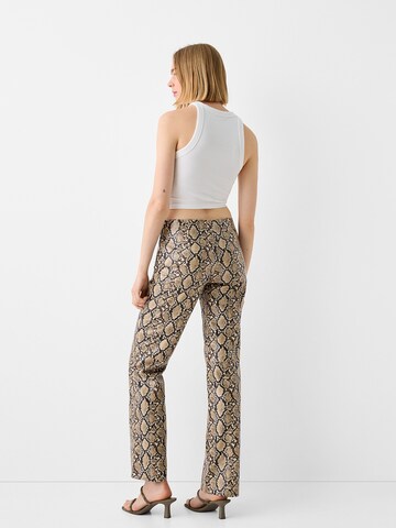 Bershka Regular Byxa i beige