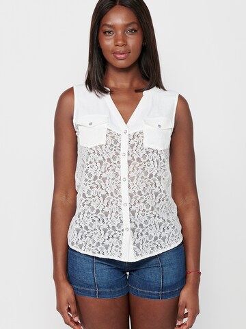 KOROSHI Blouse in White: front