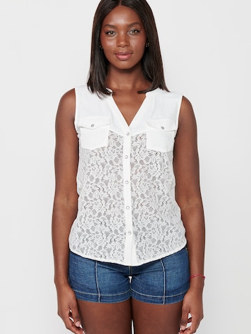 KOROSHI - Blusa en blanco: frente