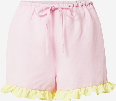 Dora Larsen Pyjamahose 'EMELIE' in de kleur Geel / Pink, Productweergave