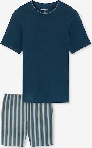 Pyjama court 'Selected Premium' SCHIESSER en bleu : devant
