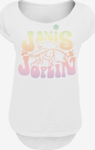 T-shirt 'Janis Joplin' F4NT4STIC en blanc : devant