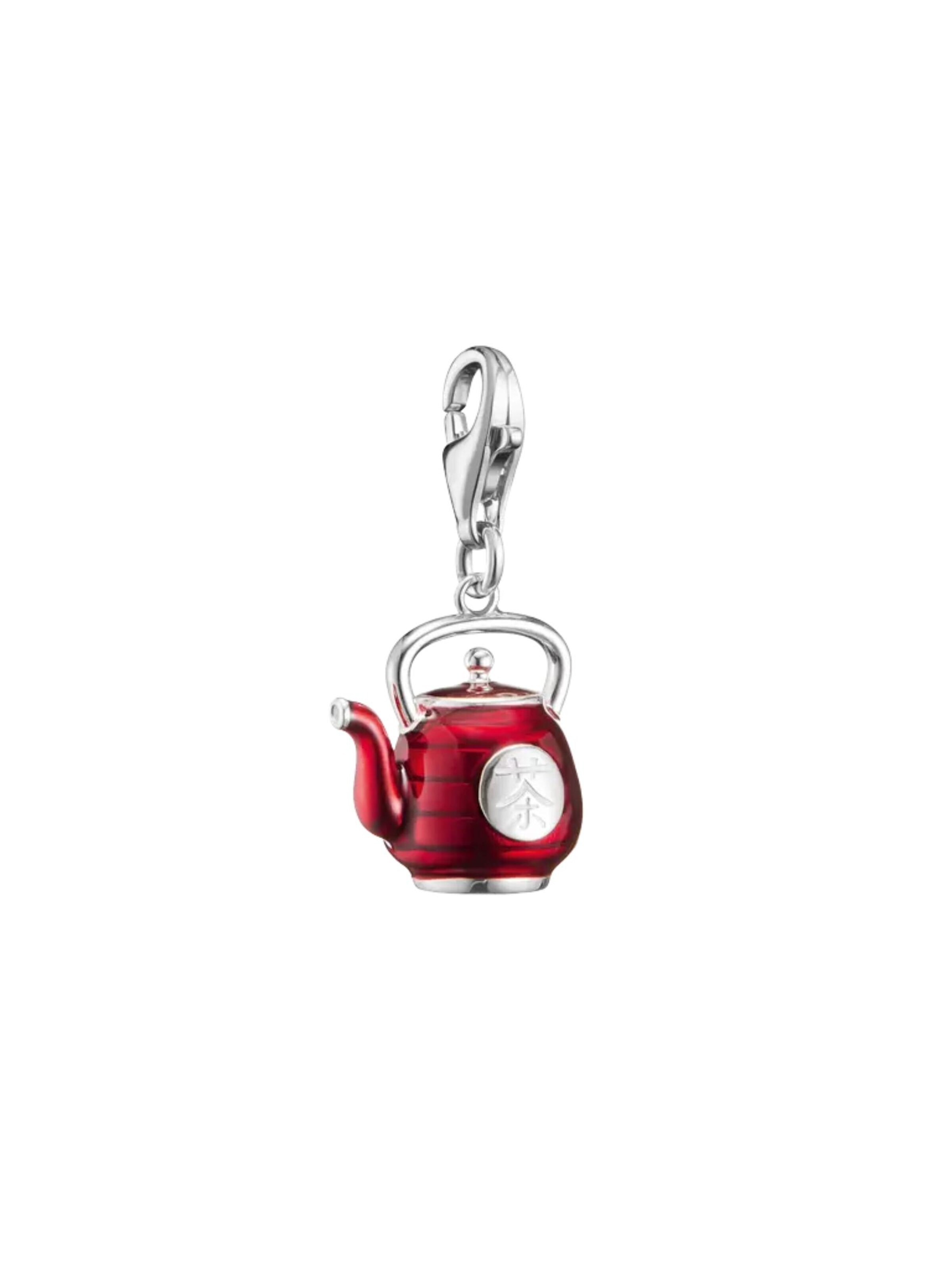 Pendentif 'Silver Charm Pendant Teapot Original' Thomas Sabo en rouge : devant