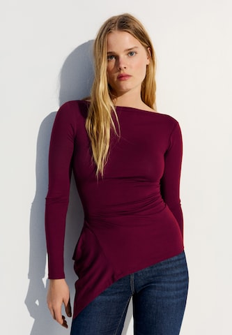 Bershka Shirts i rød: forside