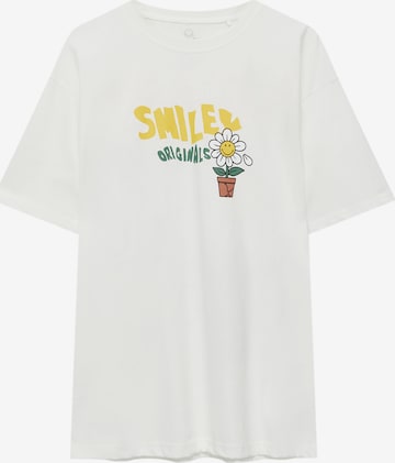 Pull&Bear Paita värissä valkoinen: etupuoli