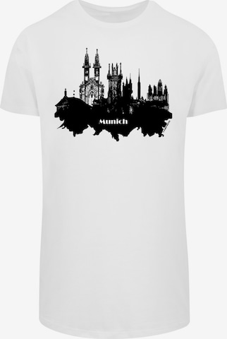 F4NT4STIC Shirt 'Cities Collection - Munich skyline' in Weiß: predná strana