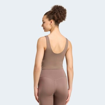 ADIDAS PERFORMANCE Bustier Sporttop 'Studio All Me' in Braun