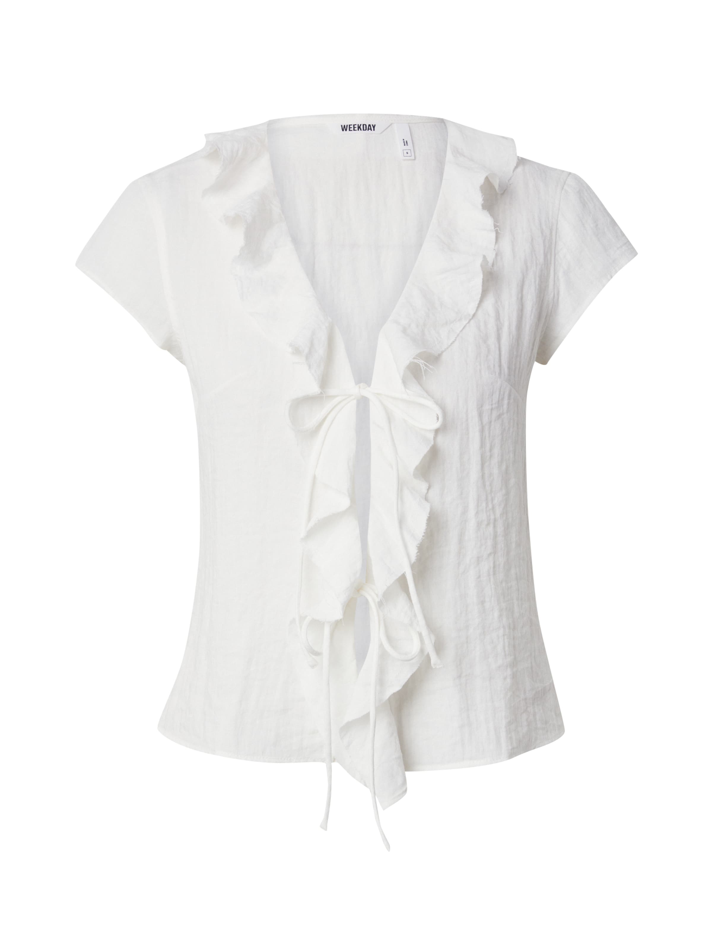 WEEKDAY Pluus 'Liv', värv valge: eest vaates