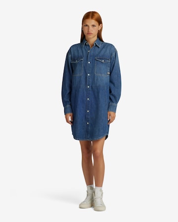 G-Star RAW Shirt Dress in Blue: front