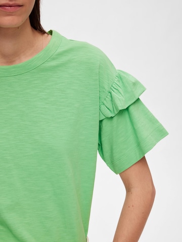 T-shirt 'Rylie' SELECTED FEMME en vert