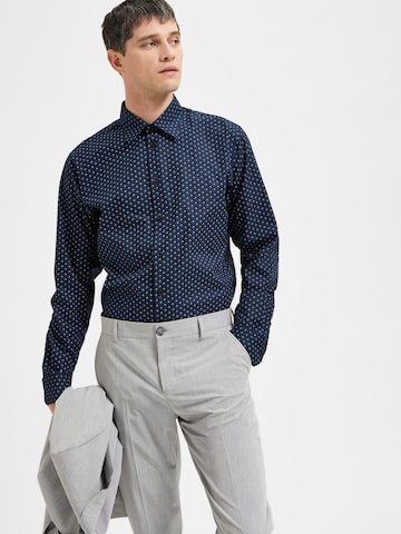 SELECTED HOMME Regular fit Button Up Shirt 'Ethan' in Blue