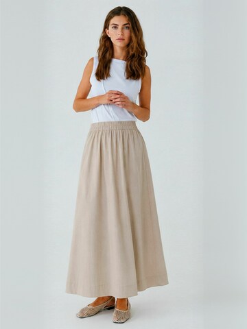 NORR Skirt ' Lesta ' in Beige: front