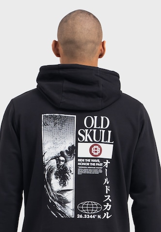 Oldskull Hoodie 'Asian Lotus Surf Logo Graphic' in Schwarz