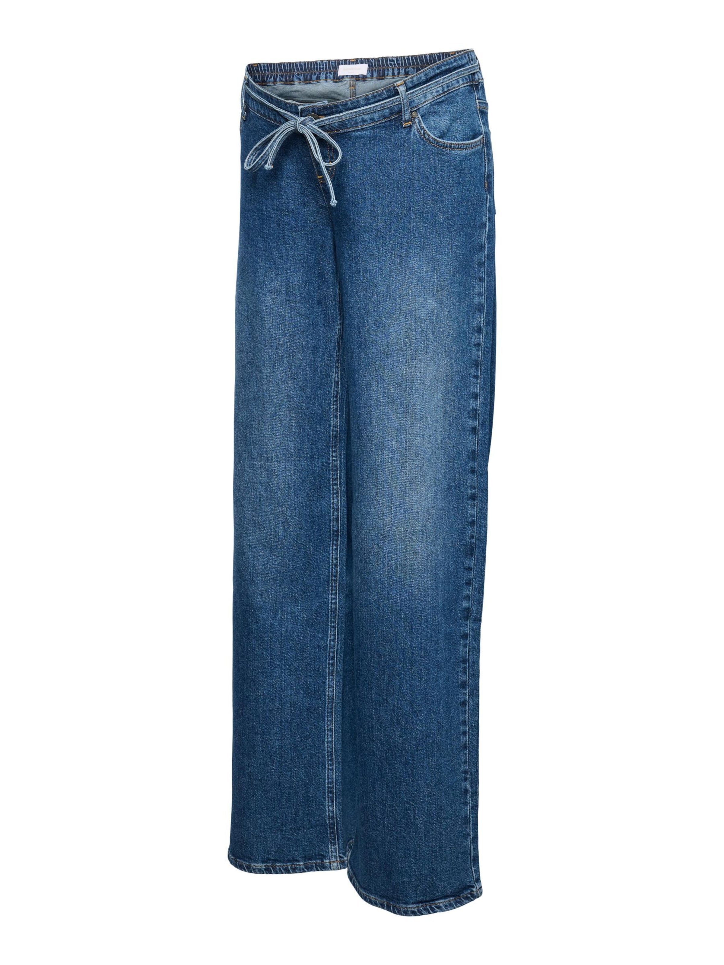 MAMALICIOUS Wide leg Jeans 'MLFula' in Blue: front