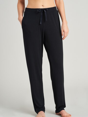 SCHIESSER Pajama Pants in Black: front