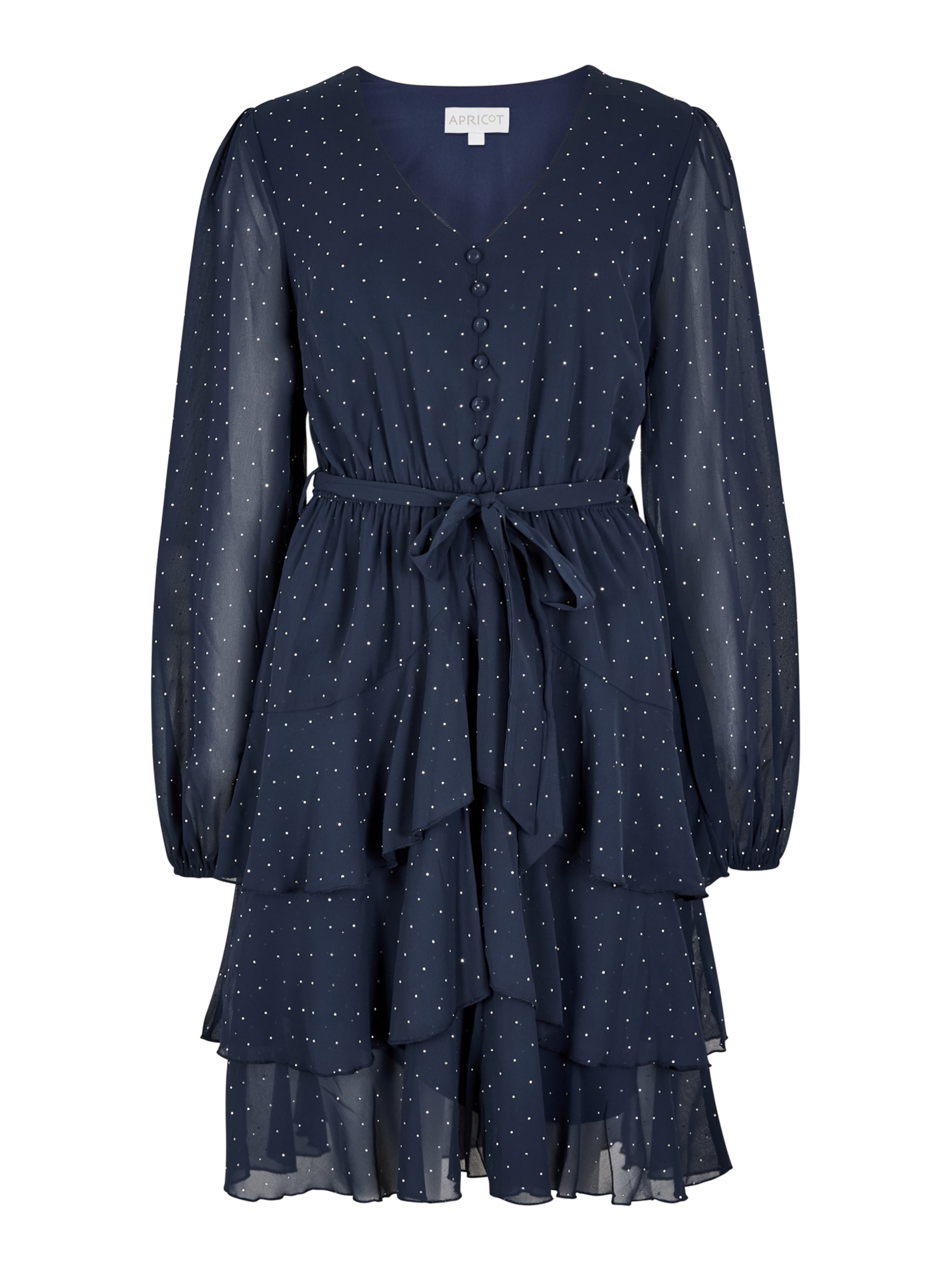 Robe Apricot en bleu : devant