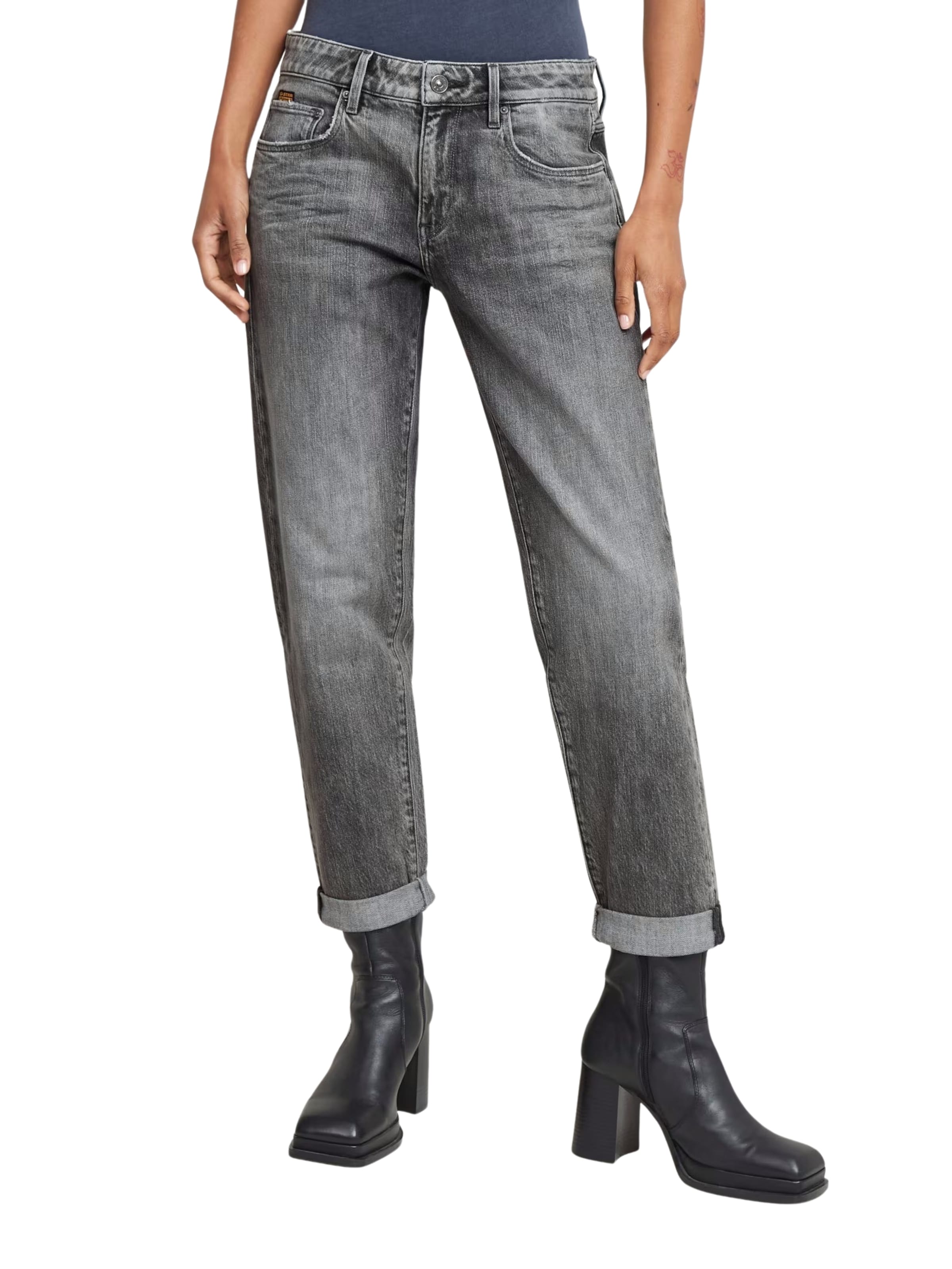 Tapered Jeans 'Kate' di G-STAR in grigio: frontale