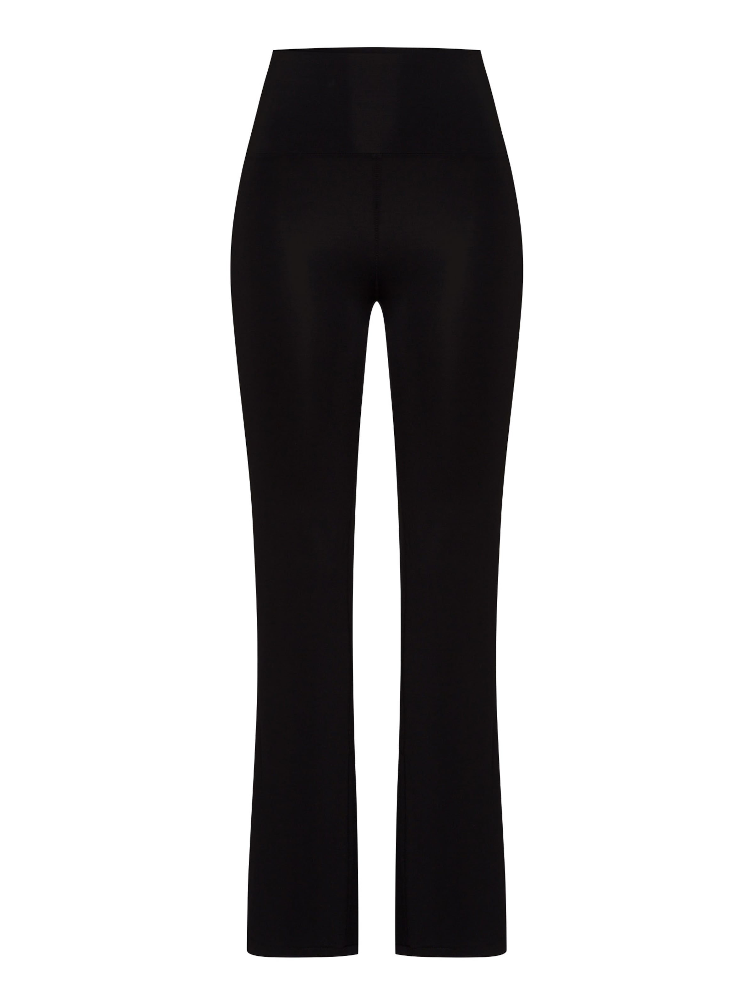 Les Lunes Flared Hose 'Belle' in Schwarz: Vorderseite