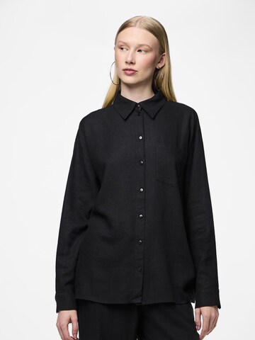 PIECES Bluse 'PCPia' i sort: forside