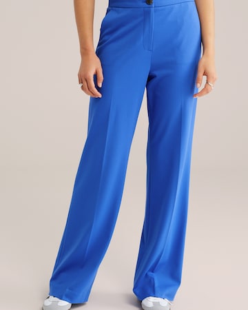 WE Fashion Широкий Плиссированные брюки в Синий: спереди